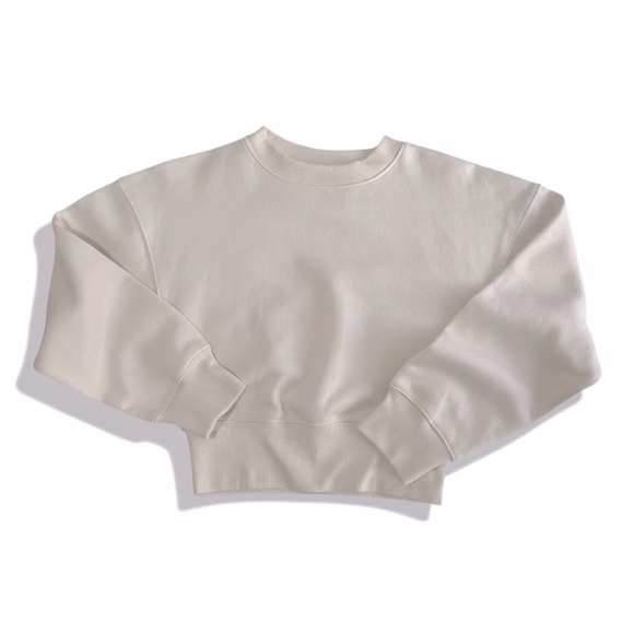 012 Wild Fable Cream Crewneck Cropped Sweater Women XXS - Picture 2 of 3